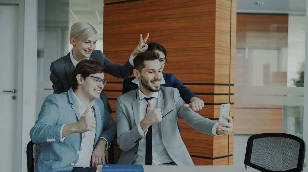 motivated team celebrating success
